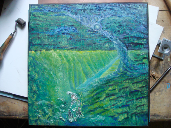 oil painting on wood